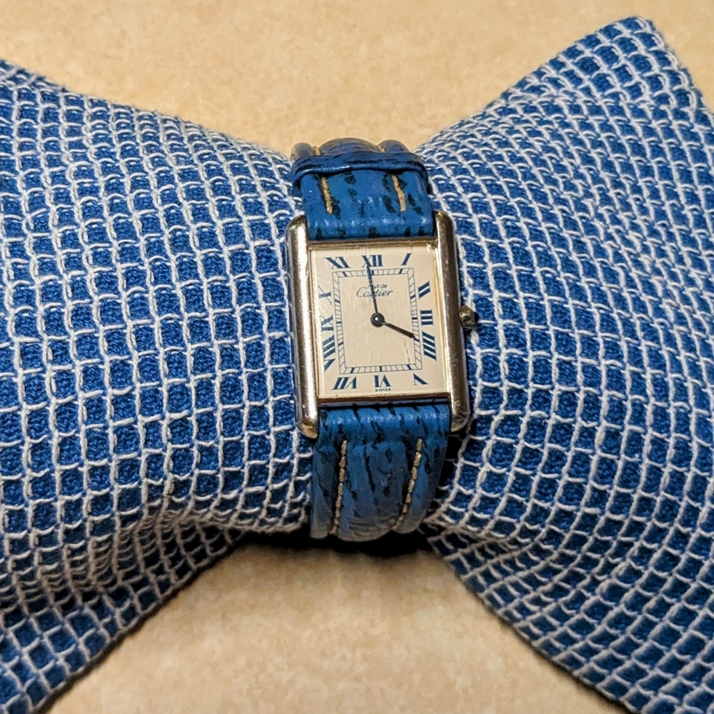 Authentic Must De Cartier Tank Quartz 925
